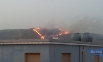 Avola. Un grosso incendio sta interessando la zona montana