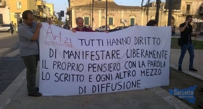 Avola. Corteo per la libertà di espressione