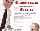 Noto. Manifesto satirico di Noto Nostra, “cambiale da 178,15 per ogni bimbo che nasce”