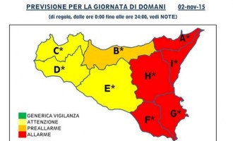 Catania. Allerta meteo, salta la Fiera dei morti, chiusi i parchi, il cimitero e le scuole