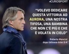 Noto. L’allenatore dell’Inter, Roberto Mancini, dedica la vittoria della squadra alla piccola Aurora