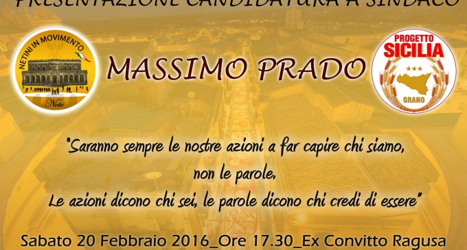 Noto. Massimo Prado ufficializza la sua candidatura a sindaco, due liste hanno annunciato il sostegno