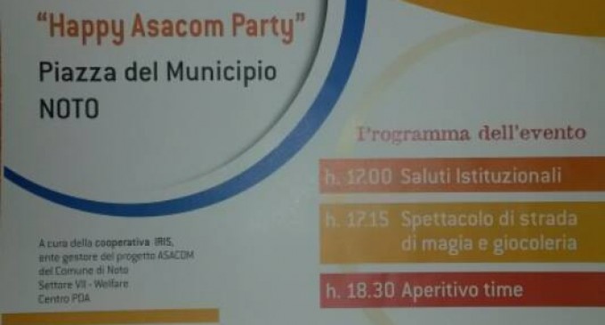 Noto. La cooperativa Iris organizza “Happy Asacom party” il 25 maggio in piazza Municipio